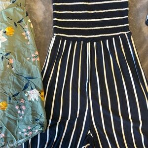 Striped Black and White Jumpsuit